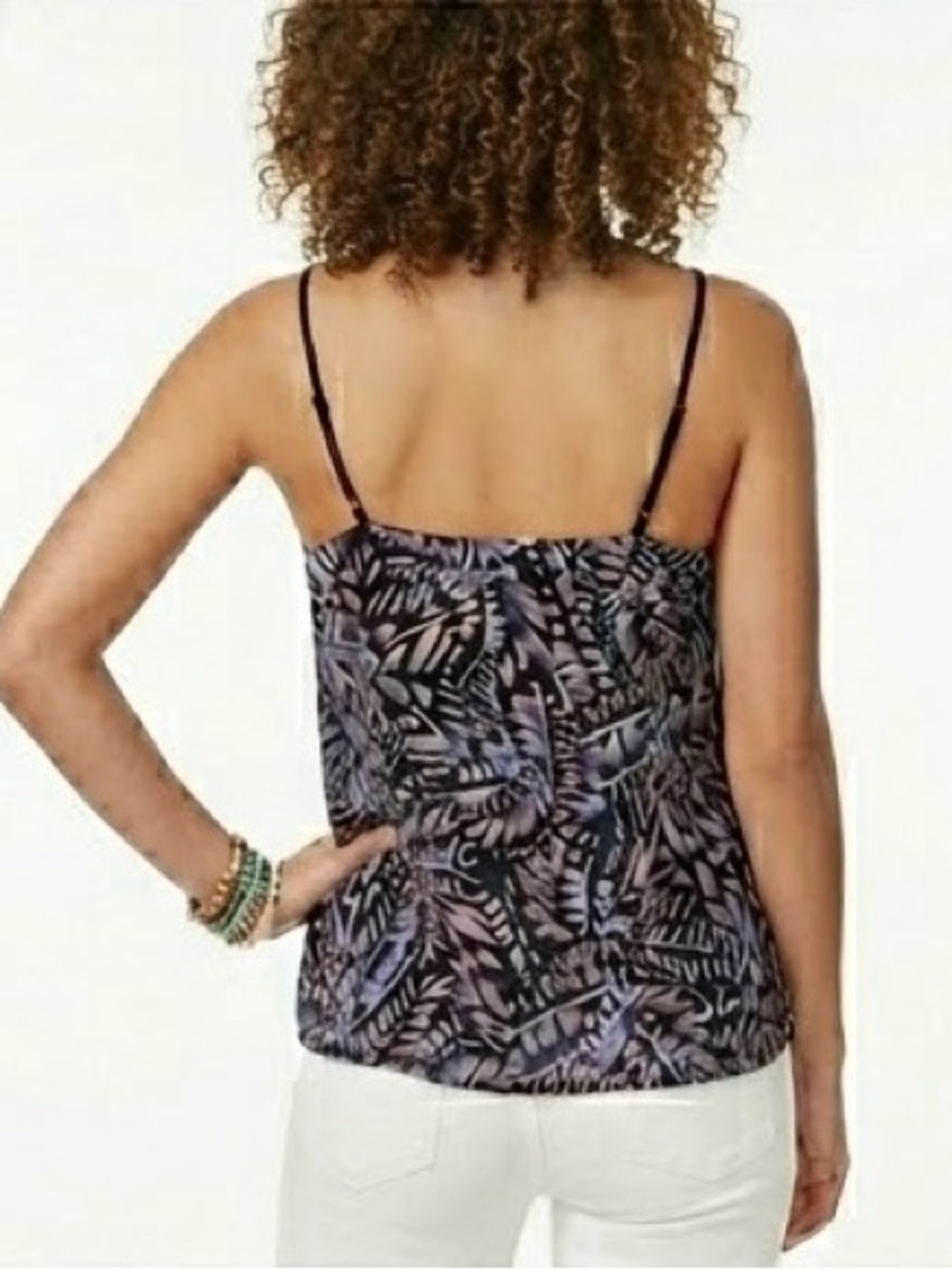 Eight Sixty Botanical Tropical Leaf Tank Top Size Small - Picture 3 of 7